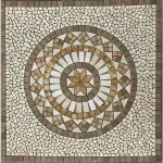 Stone by stone - rosace travertin 1er choix - 90x90x1cm etoile - vieilli - vendu  l'unit