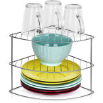 Storage solutions - organisateur d'angle pour plan de travail de cuisine pour assiettes, en m�tal, 23 ...