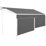 Store banne manuel 4x3 m gris anthracite lambrequin h. 1, 50 m Store banne manuel 4x3 m gris anthracite lambrequin h. 1, 50 m