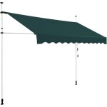 Store banne manuel r�tractable 4m auvent balcon terrasser�tractable sans percage hauteur r�glable 2 - ...