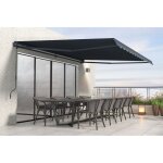 Cazeboo - store banne monobloc vecchio 4x3m - toile premium 320g / m gris