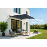 Store banne semi - coffre motoris� fazzio 3x2, 5m - toile premium 320g / m� gris