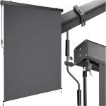 Tectake - store banne verticale eloise avec 2 supports muraux -