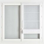 Store bateau en �tamine blanc blanc 45x180 cm