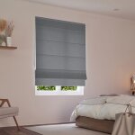 Store bateau tamisant uni luxe - gris - l80 x h220cm