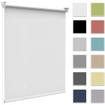 Store enrouleur blanc 50x150cm - occultant sans per�age, isolant thermique pour fen�tres et portes, facile ...