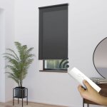 Madecostore - store enrouleur tamisant thermique e - roll motoris - gris anthracite - l154 x h250cm