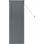 Store de fenêtre avec des rideaux manuel gris foncé aluminium vidaxl Store de fenêtre avec des rideaux manuel gris foncé aluminium vidaxl
