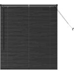 Store de fenêtre avec des rideaux noir aluminium vidaxl Store de fenêtre avec des rideaux noir aluminium vidaxl