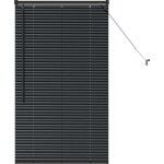 Store de fen�tre avec des rideaux noir aluminium vidaxl