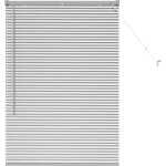 Store de fen�tre?store v�nitien avec des rideaux argent aluminium cfw1525255