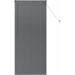 Store de fen�tre?store v�nitien avec des rideaux gris fonc� aluminium cfw2670567