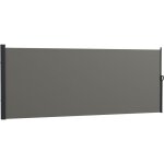 Store lat�ral brise - vue paravent r�tractable de jardin dim. 4l x 1, 60h m alu. polyester haute densit� ...