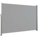 Store lat�ral ext�rieur 280 g / m� brise vue pour terrasse, structure aluminium, gris clair 160 x 300 ...