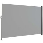 Store lat�ral ext�rieur 280 g / m� brise vue pour terrasse, structure aluminium, gris clair 200 x 400 ...