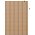 Store enrouleur marron clair 140 x 220 cm bambou vidaxl