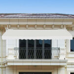 Store a pince de 200 cm de large sans percage auvent de balcon resistant aux uv auvent reglable en hauteur ...