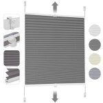 Store pliss�s sekey enrouleurs sans per�age, occultants, protection solaire gris fonc� 65x120cm