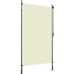Store roulant d'extrieur 120 x 270 cm crme
