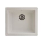 Stradour - evier en résine - blanc uni - a encastrer ou sous plan 1 cuve 500x440 Stradour - evier en résine - blanc uni - a encastrer ou sous plan 1 cuve 500x440