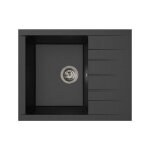 Stradour - evier - rsine smc - noir paillet - a encastrer cube 1c xs - 62 x 50 cm