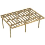 Structure terrasse bois pilotis autoport�e en kit - 6x4, 20m - solives + poteaux - sapin trait� autoclave ...
