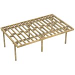 Structure terrasse bois pilotis autoport�e en kit - 7x4, 20m - solives + poteaux - sapin trait� autoclave ...