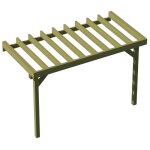 Structure terrasse bois pilotis en kit - 4x2, 10m - 8, 4m2 - solives + poteaux - sapin trait� autoclave ...