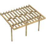 Structure terrasse bois pilotis en kit - 8x4, 20m - 33, 6 m2 - solives + poteaux - sapin trait� autoclave ...