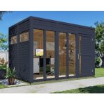 Studio de jardin bertilo cubus 3 19mm avec plancher 337 x 234 cm anthracite