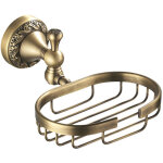 Style vintage en laiton massif mural bain douche porte - savon accessoires de salle de bain panier � ...