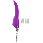 Stylo plume classique vintage violet, style calligraphie, cadeau pour la maison