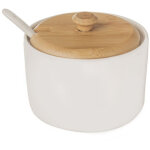 Sucrier en porcelaine sucrier en bambou cuill�re