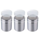 Sucrier en poudre avec couvercle, tamis  poussire en maille d'acier inoxydable, adapt  la cannelle, ...