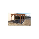 Sud bois - kit carport bois douglas naturel solide et durable sans couverture. dim. 3. 20 m x 5. 10 m. ...
