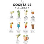 Autocollant mural cocktails c�l�bres