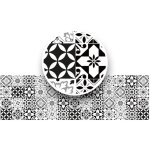 Sticker carreaux de ciment noir et blanc en rouleau 45 x 150 cm