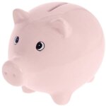 Sud trading - tirelire cochon rose en cramique
