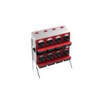 Nichoir  poules intrieur 8 dpartements 108x48x123 cm. pondoir mtallique d'intrieur avec pieds