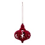 Paris prix - sujet de noël feuille baroque 9cm rouge Paris prix - sujet de noël feuille baroque 9cm rouge