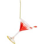 Sujet verre � martini verre h. 9cm rouge - atmosphera cr�ateur d'int�rieur