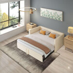 Sunfecili - canap� - lit gigogne 90 / 180x200, lit rembourr� avec sommier � lattes, lit multifonctionnel ...