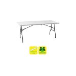 Sungarden table of table pliante en résine 180x70x74cm 3. 5cm - colour white Sungarden table of table pliante en résine 180x70x74cm 3. 5cm - colour white