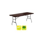 Sungarden table of résine pliante effet rotin 180x74x74cm 3. 5cm - couleur marron Sungarden table of résine pliante effet rotin 180x74x74cm 3. 5cm - couleur marron