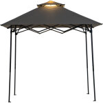 Sunjoy - gazebo grill portable en acier cinto avec �clairage led - 160 cm x 250 cm, gris
