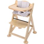 Sunny fynn chaise haute en bois, beige chaise haute bb, chaise haute pour enfant avec tablette amovible, ...