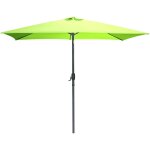 Sunnydays - parasol droit inclinable 300x200 cm en tissu vert anis