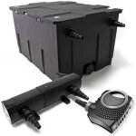 Wiltec - kit complet: cbf - 550 filtre de bassin jusqu' 60000 l biologique, neo10000 supereco pompe ...