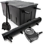 Wiltec - kit complet: cbf - 350b filtre de bassin jusqu' 60000 l biologique, neo10000 pompe de filtration ...