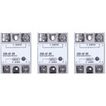 3x relais statique monophas dc - dc ssr - 40dd 40a blanc + argent